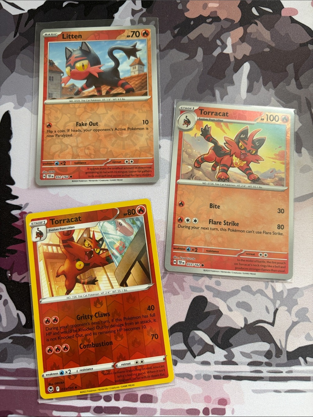 Litten & Torracat Pokémon Evolution Reverse Holo Card Lot 🔥| 3 Cards ✨5/$25✨